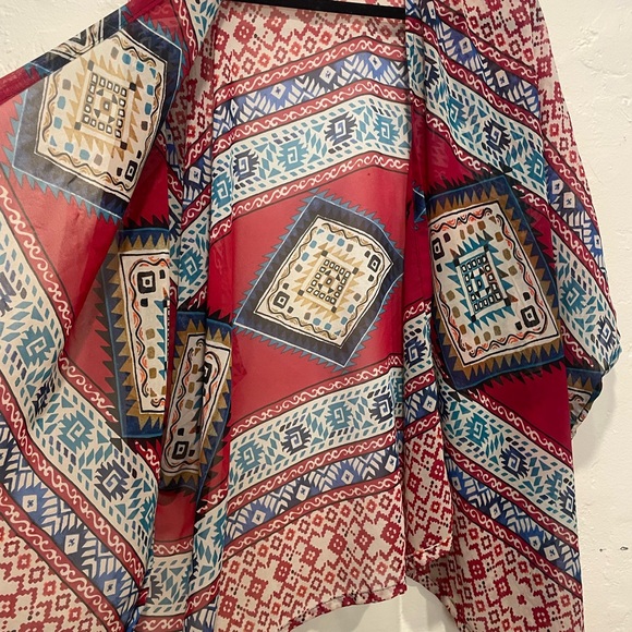 Tribal Native Bohemian Shrug Kimono Wrap - Picture 6 of 10
